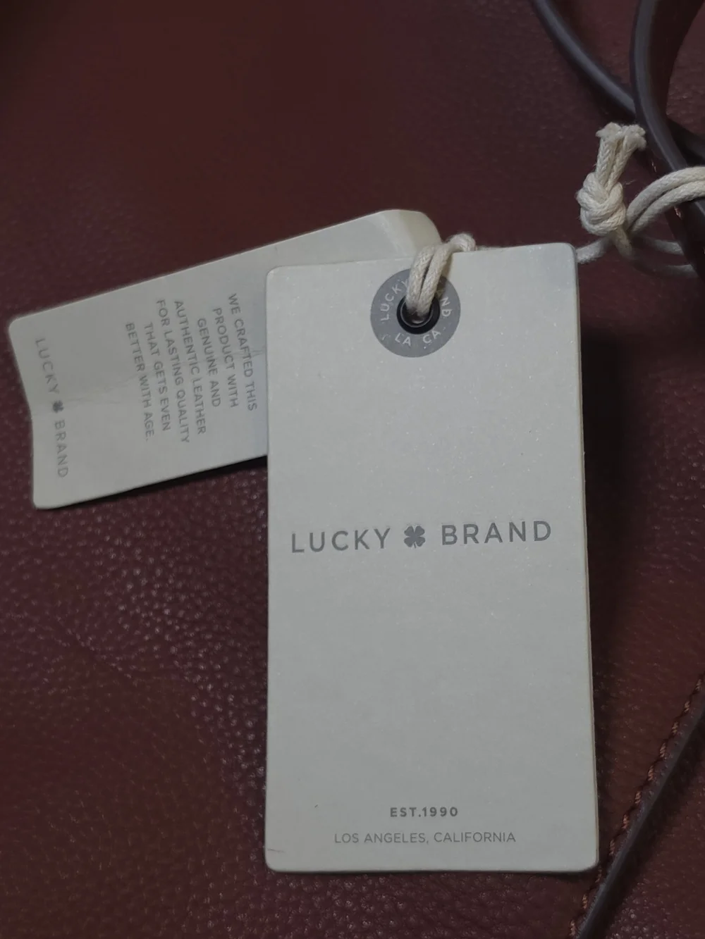 Lucky Brand Parker Clay Emma Bucket Bag Drawstring Shoulder Leather Ties Gold